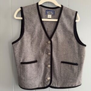 Vintage Willow Ridge Cotton Knit Vest Alpine Equestrian Academia Cotswolds 90s L